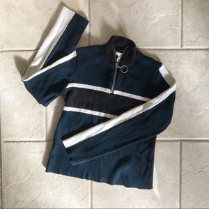 urban outfitters blue quarter zip